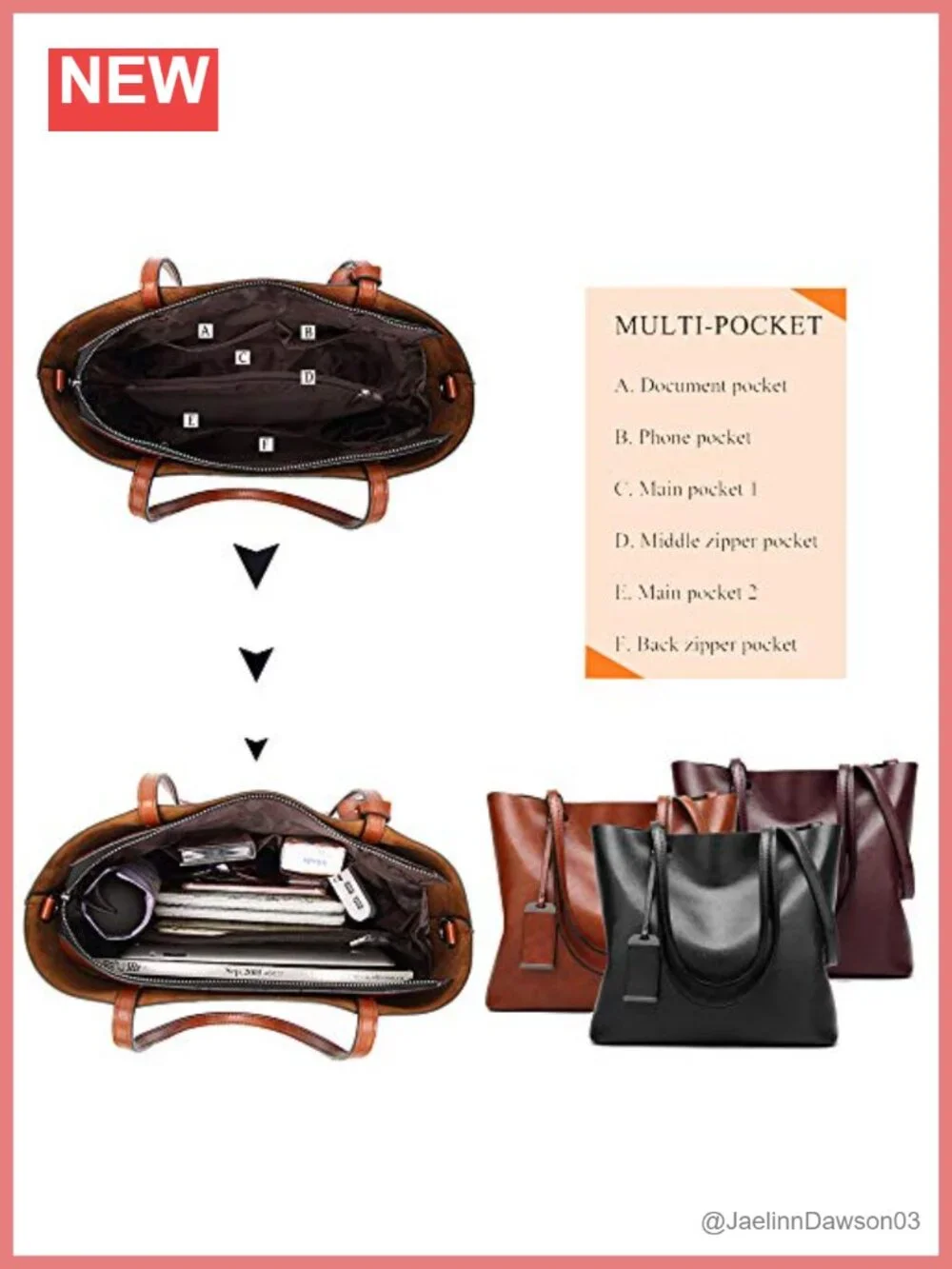 Women's Leather Satchel Handbag Shoulder Bag Tote Purse